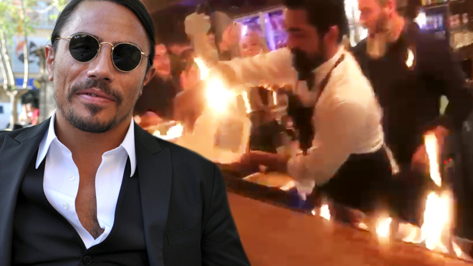 Alev şovu kazasının ardından Nusret'ten açıklama