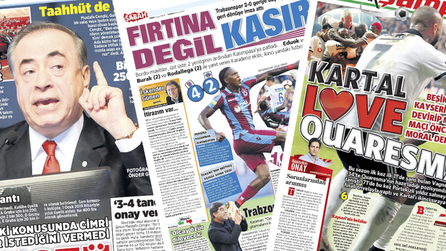 Günün spor manşetleri...
