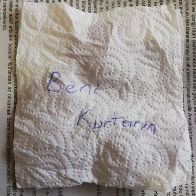 Bir peçete hayatını kurtardı!