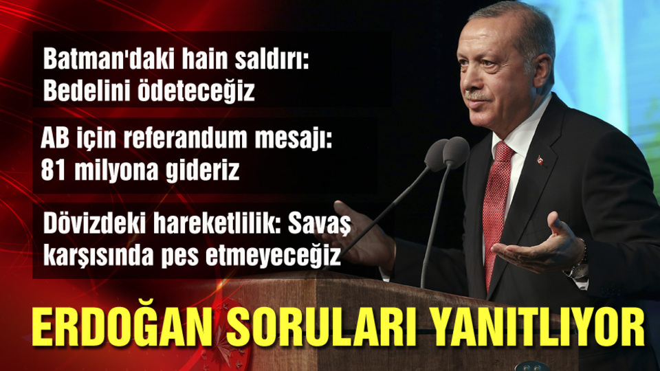 Erdoğan'dan Batman'daki terör saldırısına ilişkin açıklama