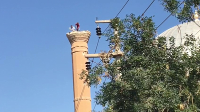 O minare yıkılıyor