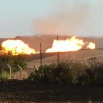 Silivri'de doğalgaz boru hattında patlama