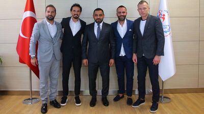 Eski futbolculardan Hamza Yerlikaya'ya ziyaret