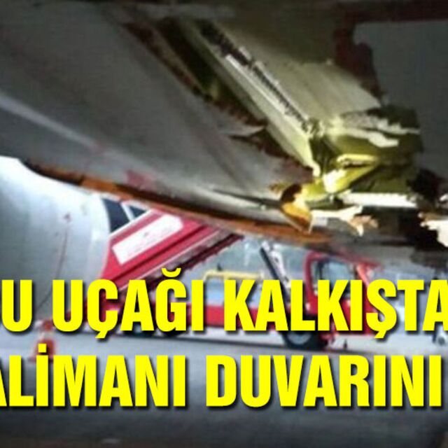 Hindistan'da yolcu uçağı kalkış sırasında havalimanının duvarını yıktı