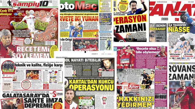 Günün spor manşetleri