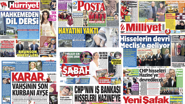 Günün gazete manşetleri