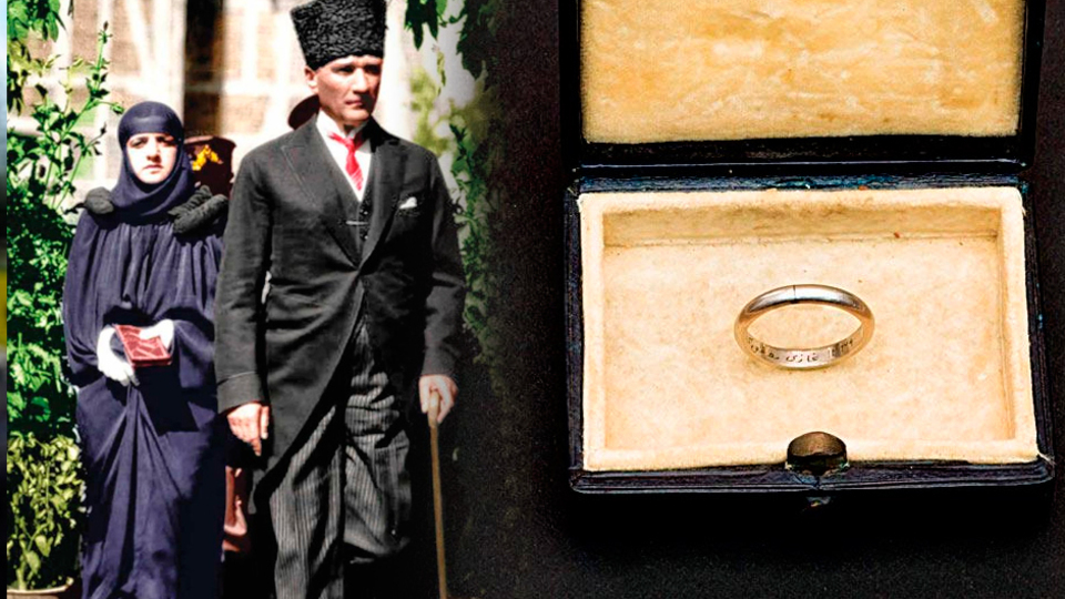 İşte Atatürk'ün Latife Hanım'a taktığı alyans!