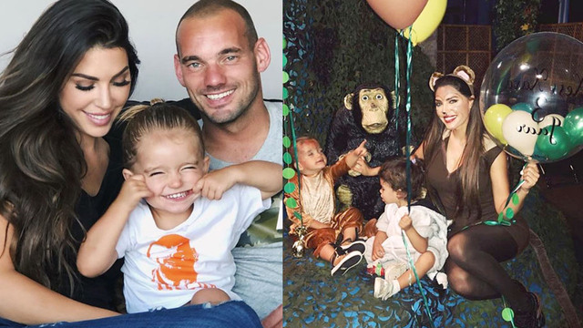 Sneijder'den oğluna 3. yaş partisi