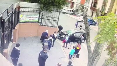 Ataşehir'de feci kaza! Öğretmen öğrencilerin arasına daldı