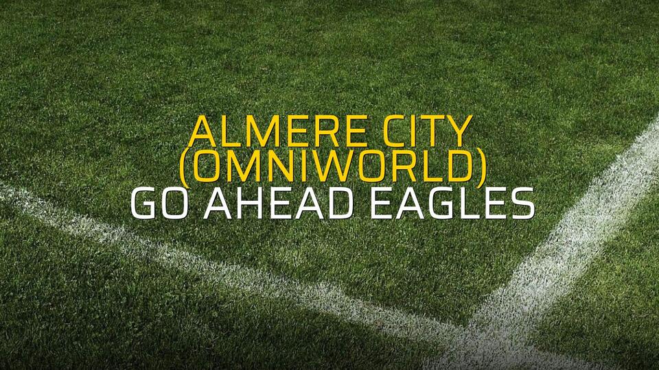 Almere City (Omniworld): 0 - Go Ahead Eagles: 1 (Maç sonucu)