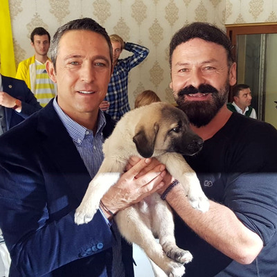 Ali Koç'a kangal köpeği hediye edildi