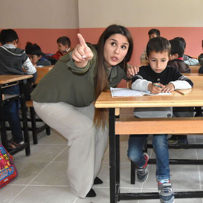 Ve onlar da kavuştu... Öğretmenim canım benim!