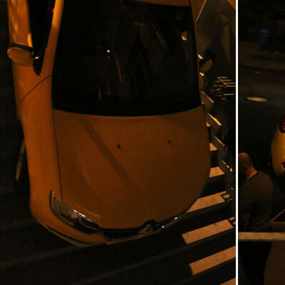 Merdivenleri yol sandı, ortaya bu görüntü çıktı