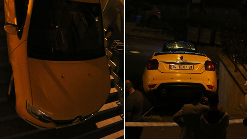 Merdivenleri yol sandı, ortaya bu görüntü çıktı