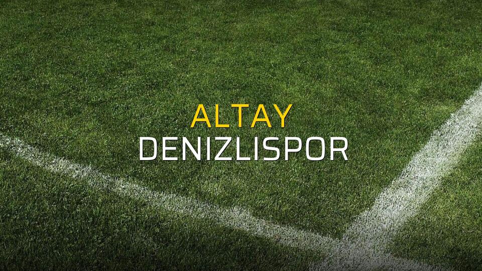 Altay - Denizlispor maçı istatistikleri