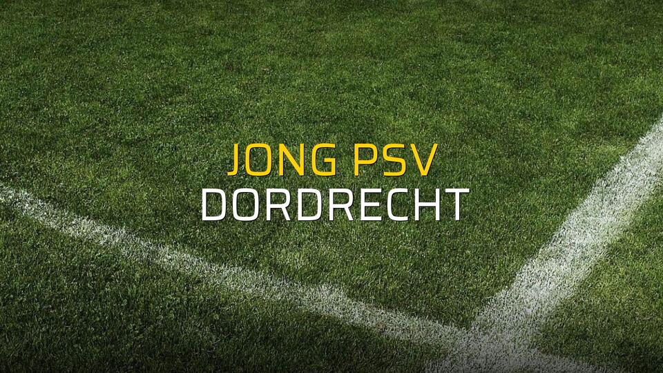 Jong PSV - Dordrecht maçı istatistikleri