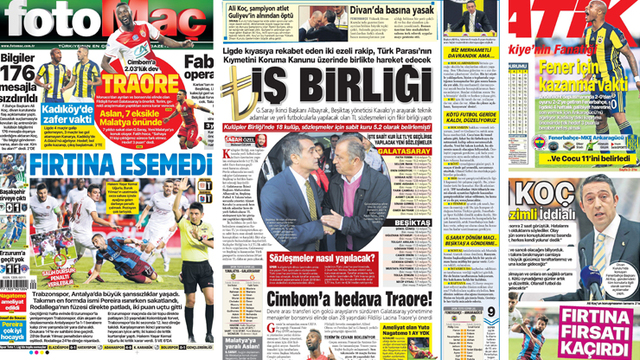 Günün spor manşetleri