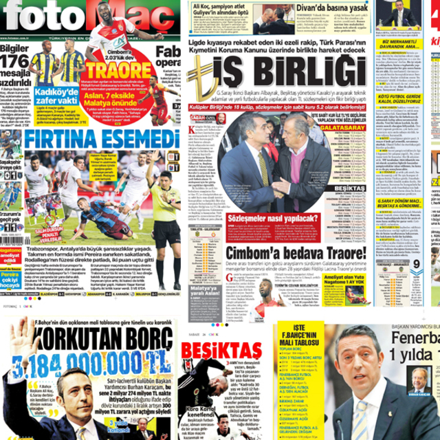 Günün spor manşetleri