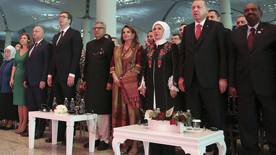 Cumhurbaşkanı Erdoğan İstanbul Havalimanı'nda resepsiyon verdi