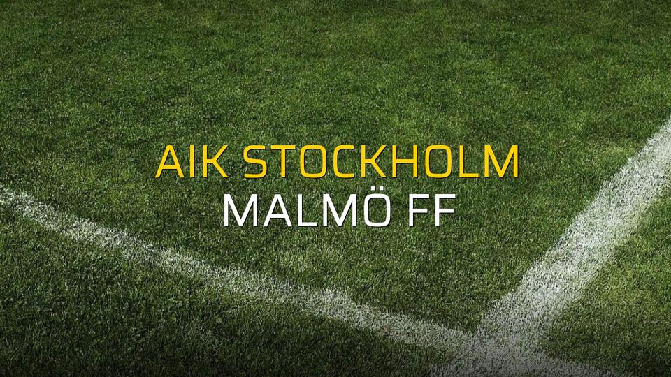 AIK Stockholm: 1 - Malmö FF: 1 (Maç sona erdi)