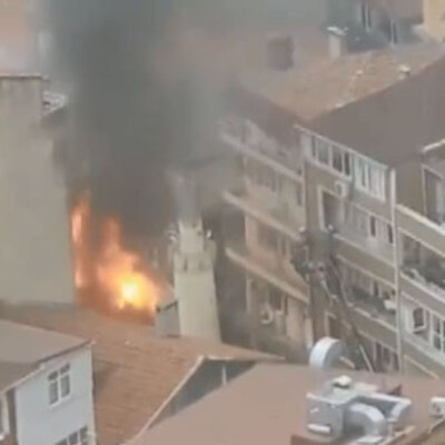 Seyrantepe'deki camide büyük yangın!