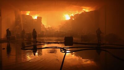 Pamuk deposu alev alev!