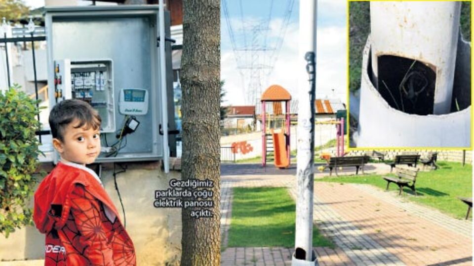 Parklardaki elektrik panoları açık, ölümle oynuyorlar!