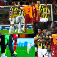 Galatasaray - Fenerbahçe derbisinde büyük kavga