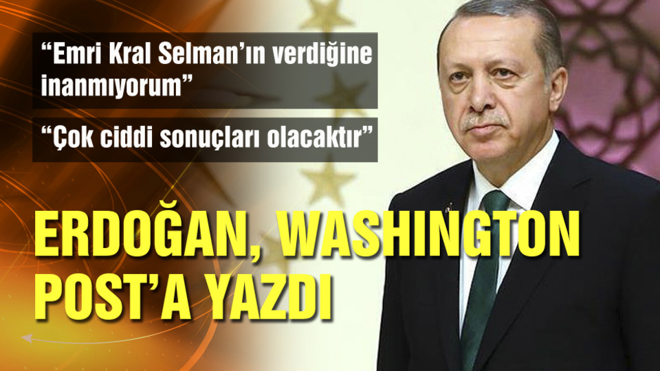 Erdoğan, Kaşıkçı cinayetini kaleme aldı