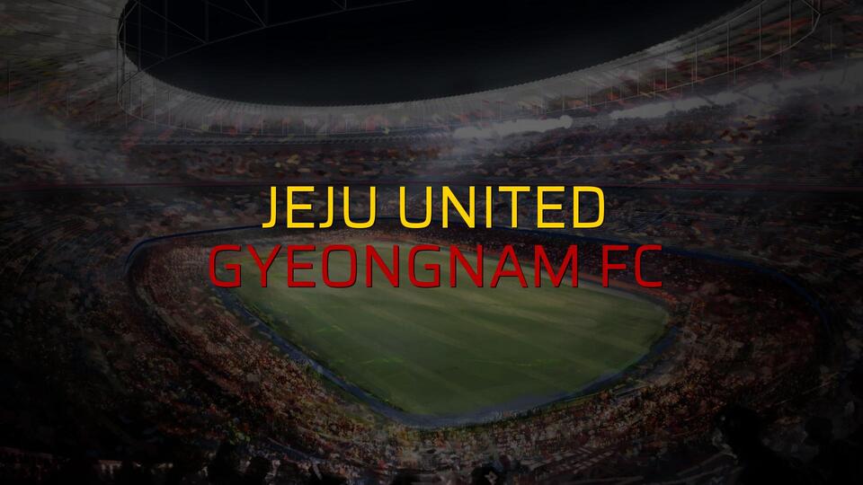 Jeju United - Gyeongnam FC maçı rakamları