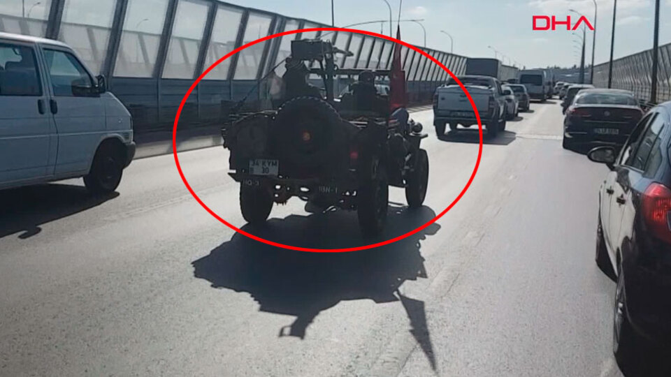 İstanbul trafiğinde onu görenler gözlerine inanamadı!