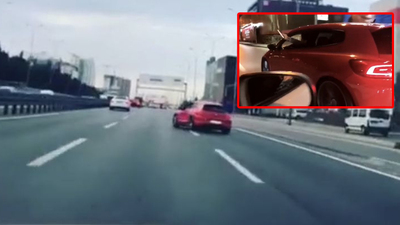 Trafik magandasından akılalmaz hareketler!