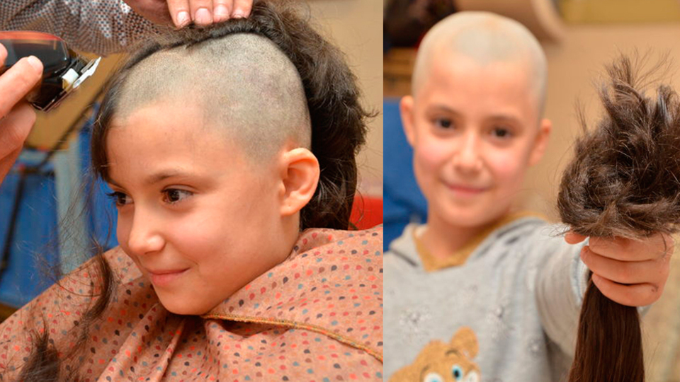 Lösemili çocuklar için saçlarını bağışladı