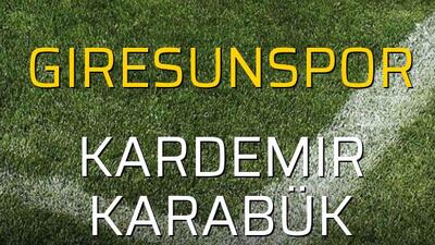 Giresunspor - Kardemir Karabük maçı istatistikleri