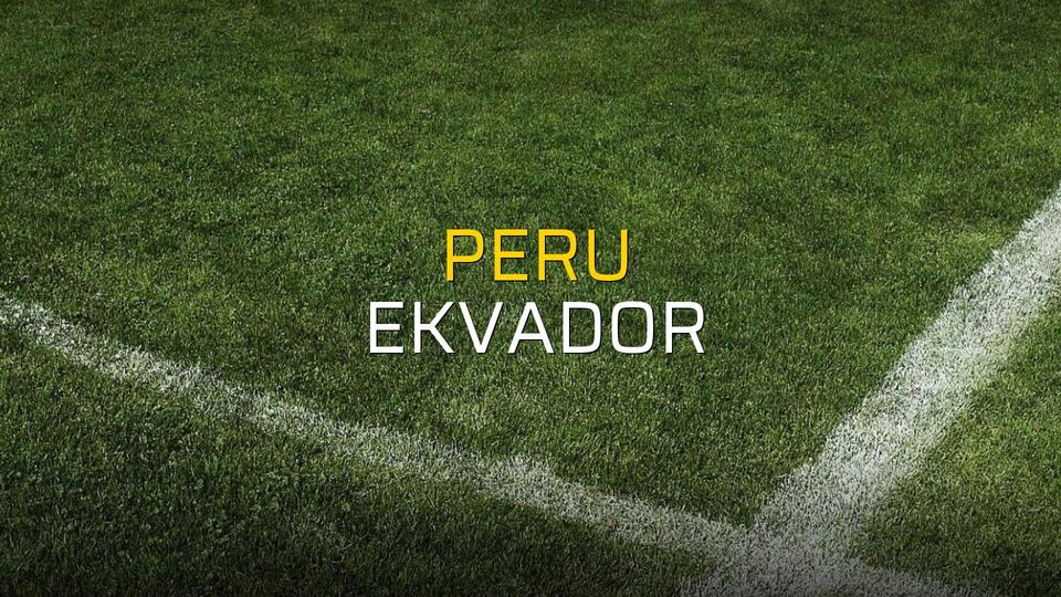 Peru: 0 - Ekvador: 2 (Maç sona erdi)