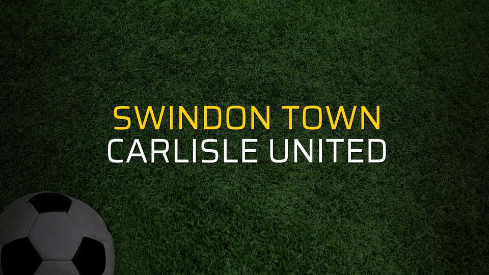 Swindon Town - Carlisle United maçı öncesi rakamlar