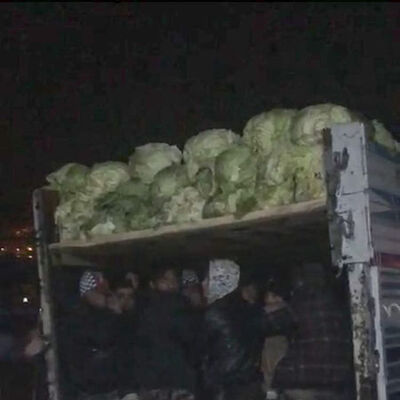 Umut tacirlerinde sınır yok! Lahana kamyonetinden 38 göçmen!