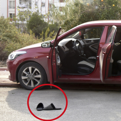 Polisi gördü, bırakıp kaçtı!