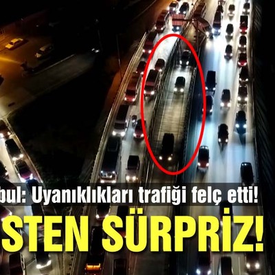 Uyanıklık yapıp trafiği felç ettiler!