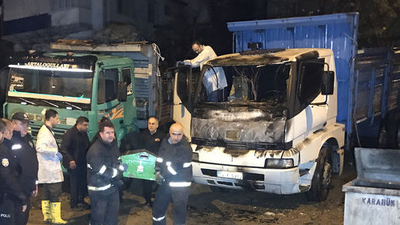 Sabahladığı kamyonda yanarak can verdi