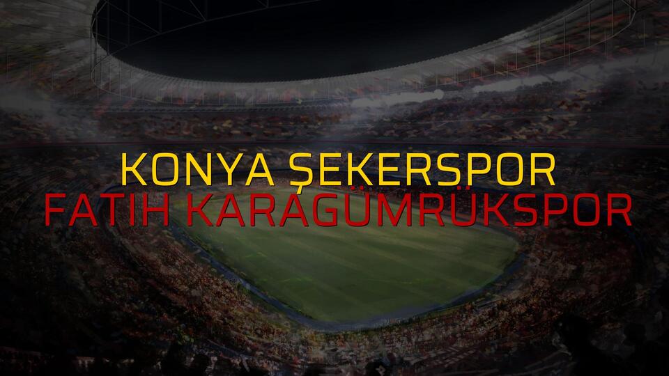 Konya Şekerspor: 1 - Fatih Karagümrükspor: 2 (Maç sona erdi)