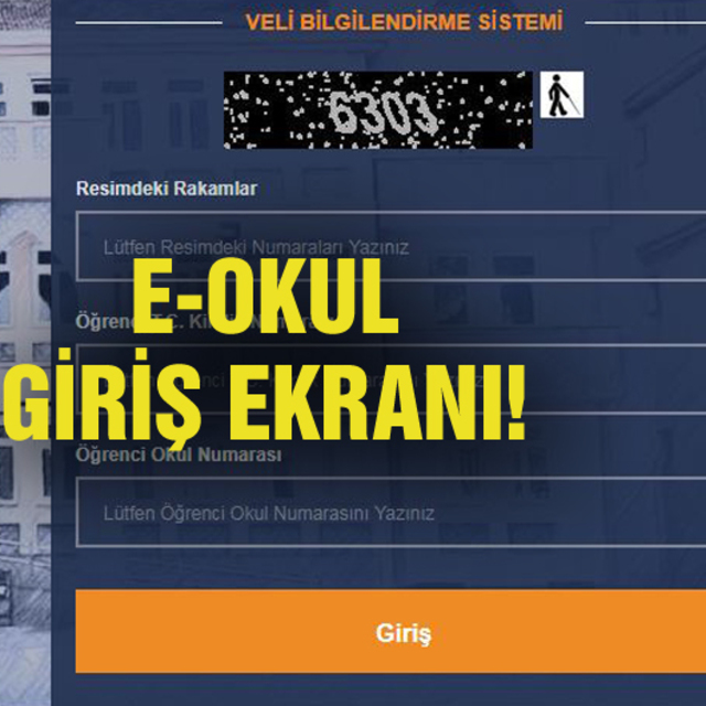 E-Okul giriş ekranı!
