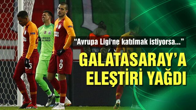 Galatasaray'a eleştiri yağdı!
