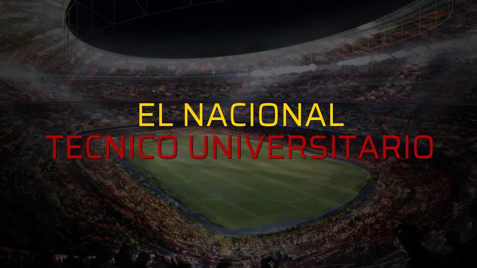 Maç sona erdi: El Nacional: 1 - Tecnico Universitario:2
