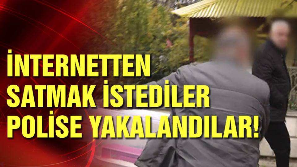 İnternetten satmak istediler, polise yakalandılar