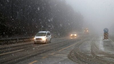Bolu Dağı'nda kar yağışı başladı