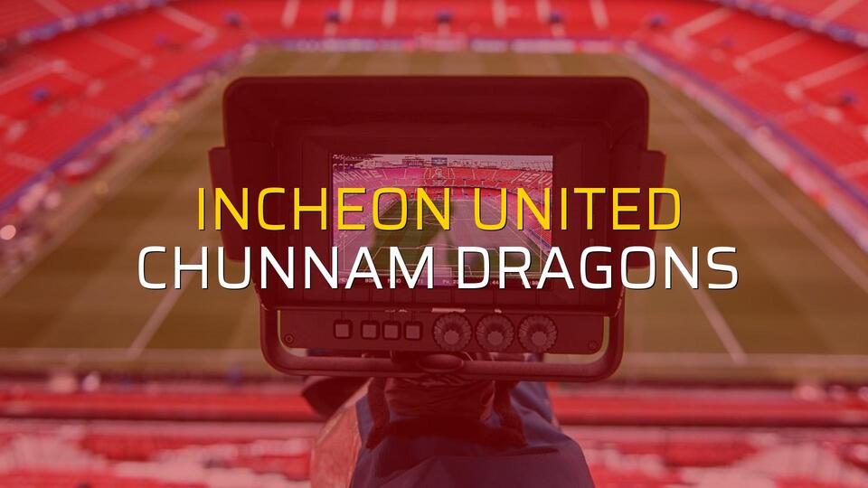 Maç sona erdi: Incheon United: 3 - Chunnam Dragons:1