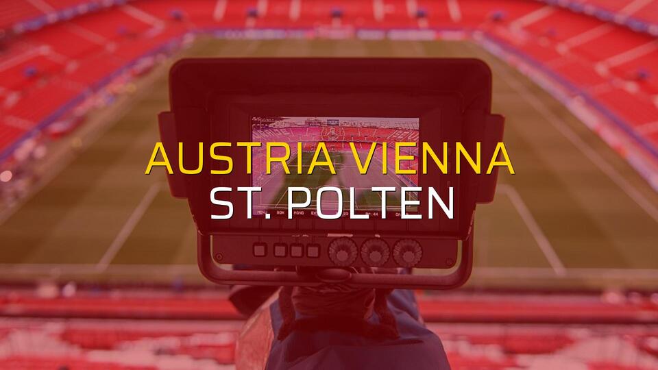 Austria Vienna: 2 - St. Polten: 0 (Maç sona erdi)