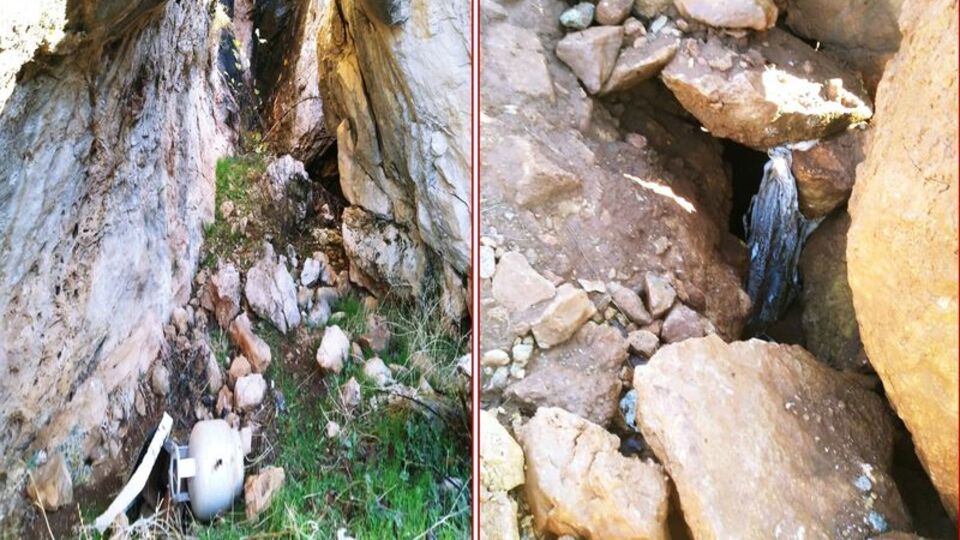 PKK'lı teröristlere ait tripleks sığınak imha edildi!