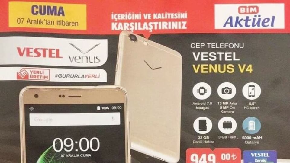 BİM Venus V4 satacak!